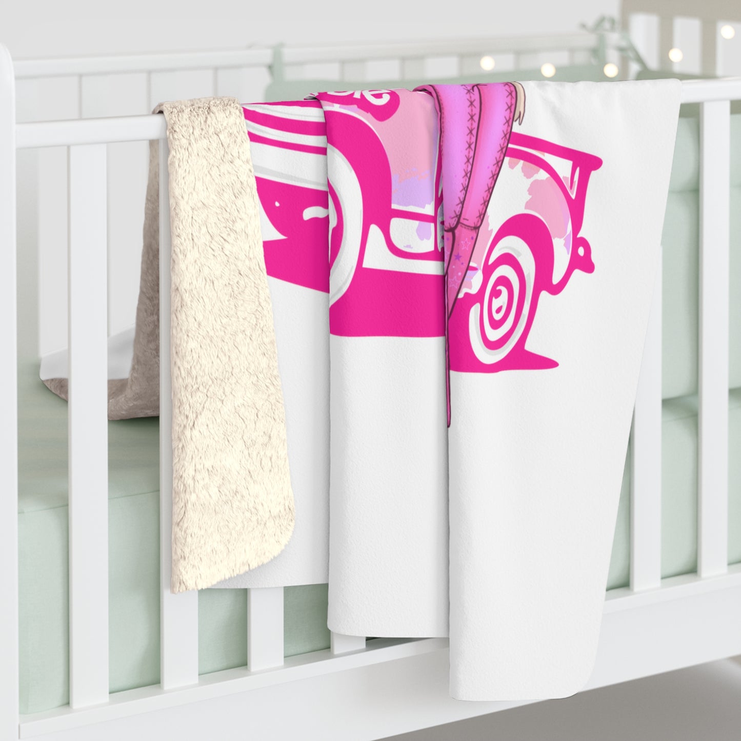Barbie Farm Truck sherpa blanket