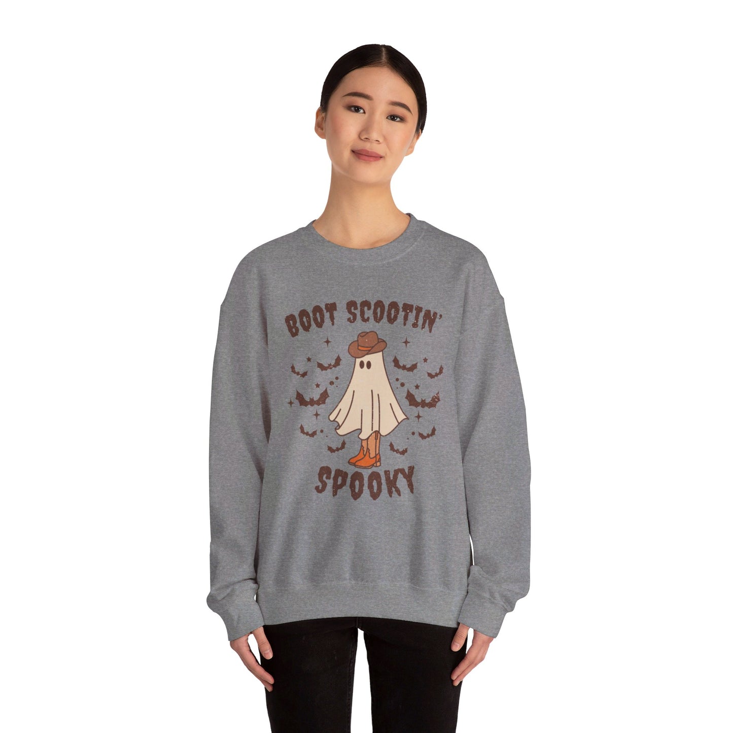 Boot Scootin spooky Crewneck Sweatshirt Trendy Country Western Halloween