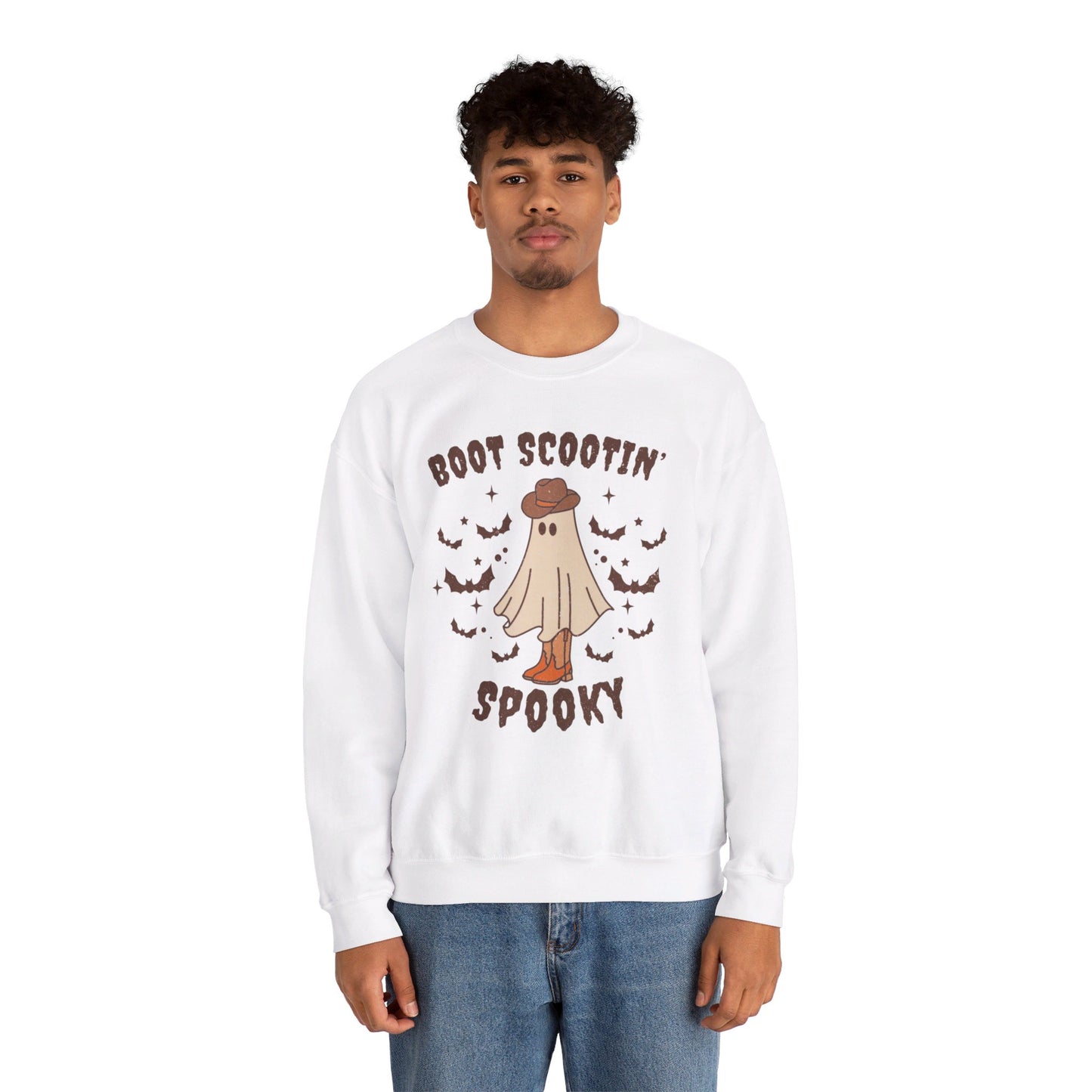 Boot Scootin spooky Crewneck Sweatshirt Trendy Country Western Halloween