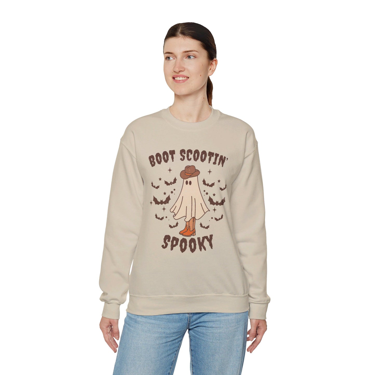 Boot Scootin spooky Crewneck Sweatshirt Trendy Country Western Halloween