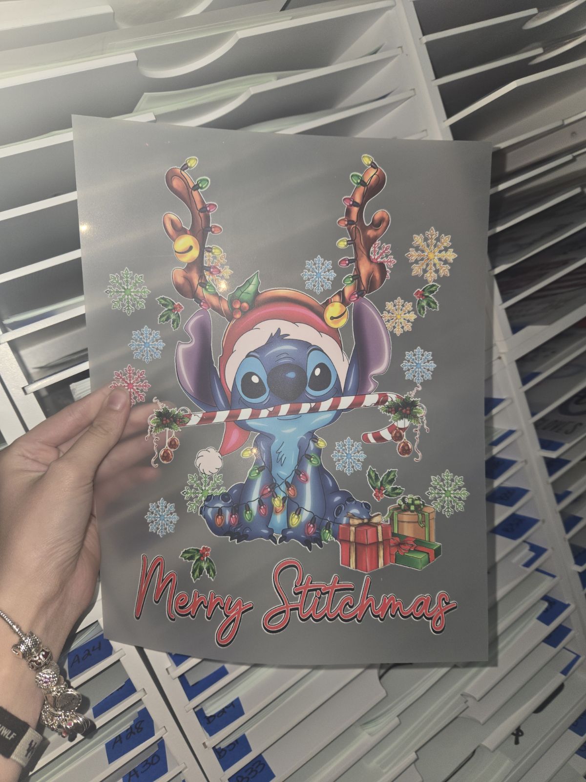 FULL COLOR SCREEN PRINT TRANSFER - MERRY SMAS M86