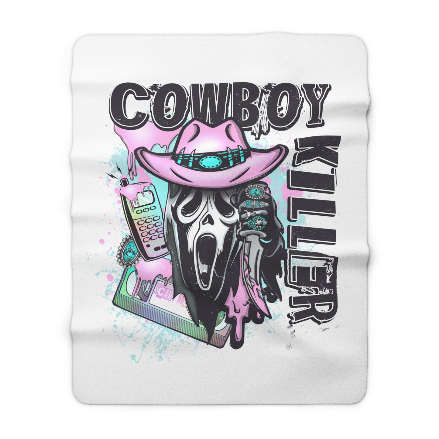 Cowboy Killer sherpa blanket