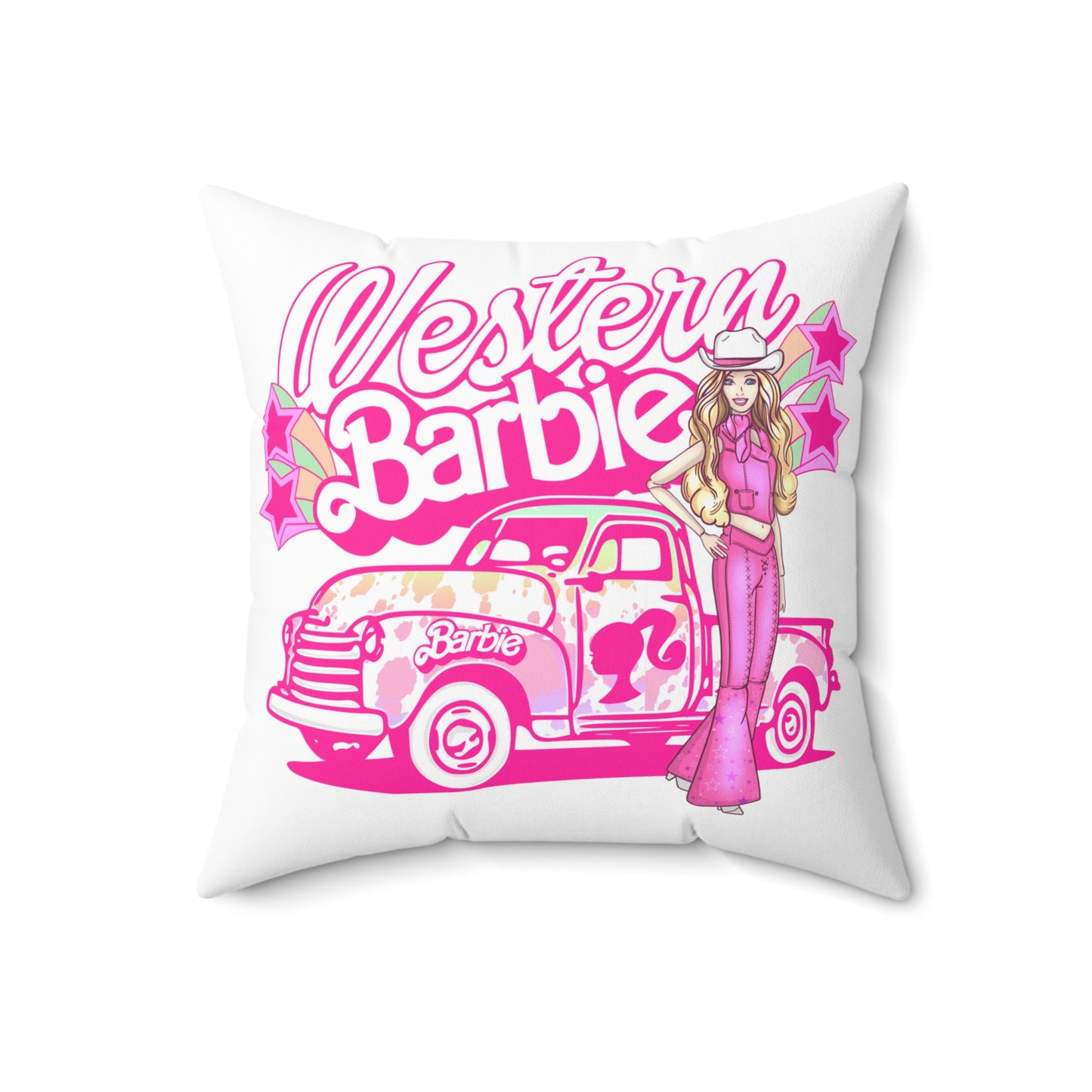 Barbie Farm Truck Pillow