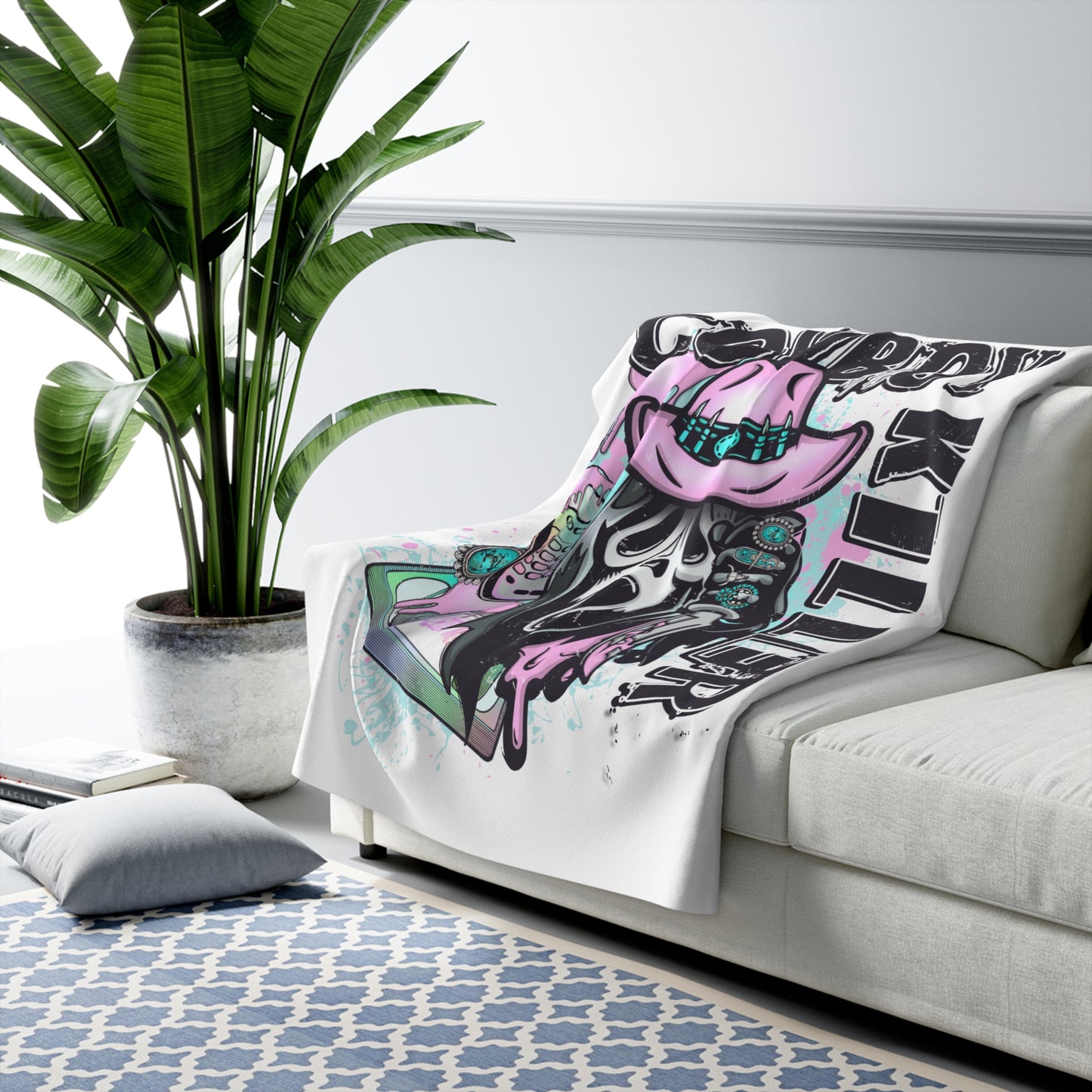 Cowboy Killer sherpa blanket