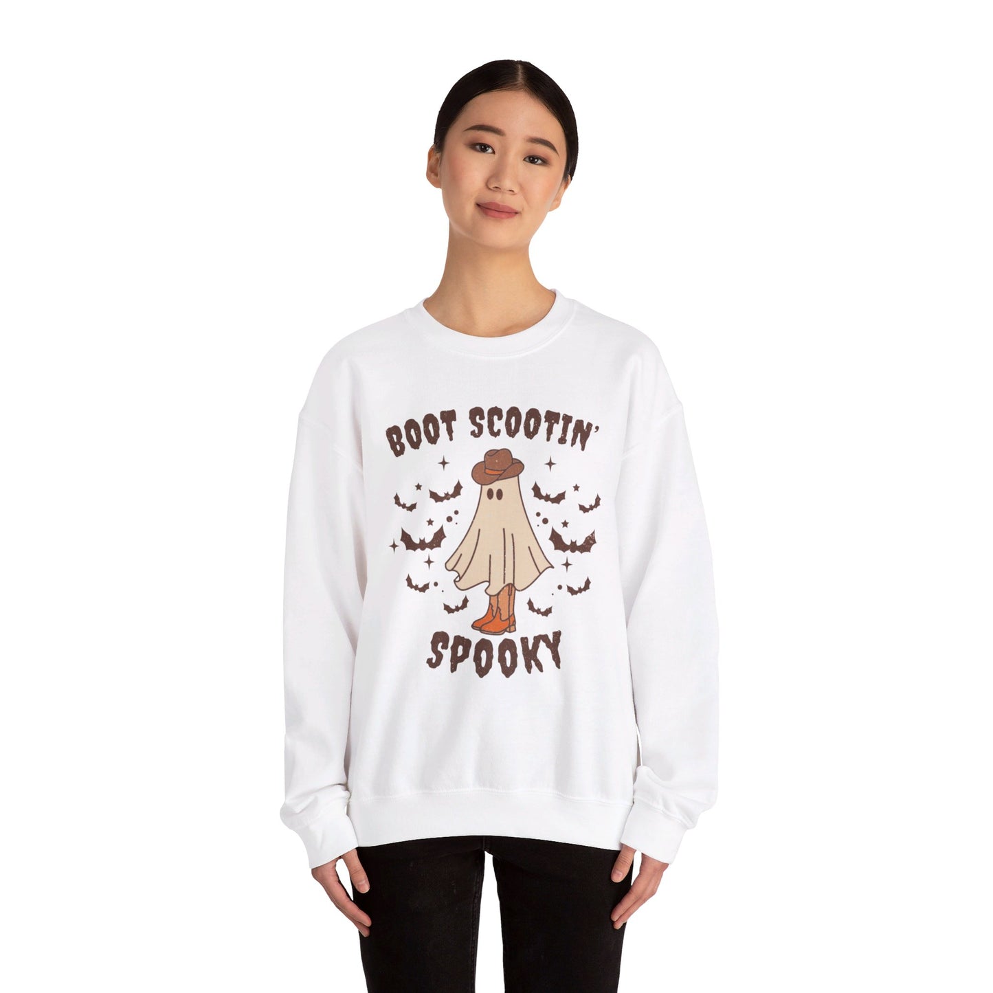 Boot Scootin spooky Crewneck Sweatshirt Trendy Country Western Halloween