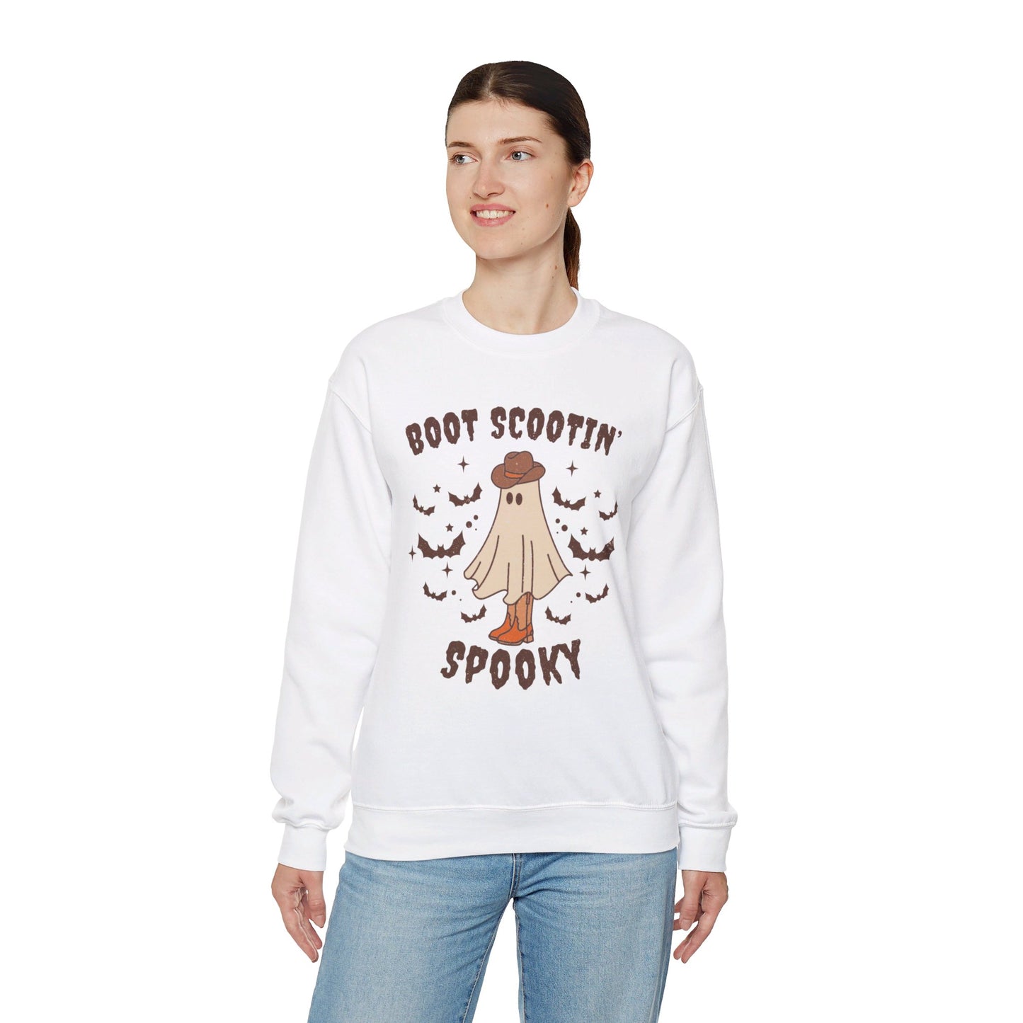 Boot Scootin spooky Crewneck Sweatshirt Trendy Country Western Halloween