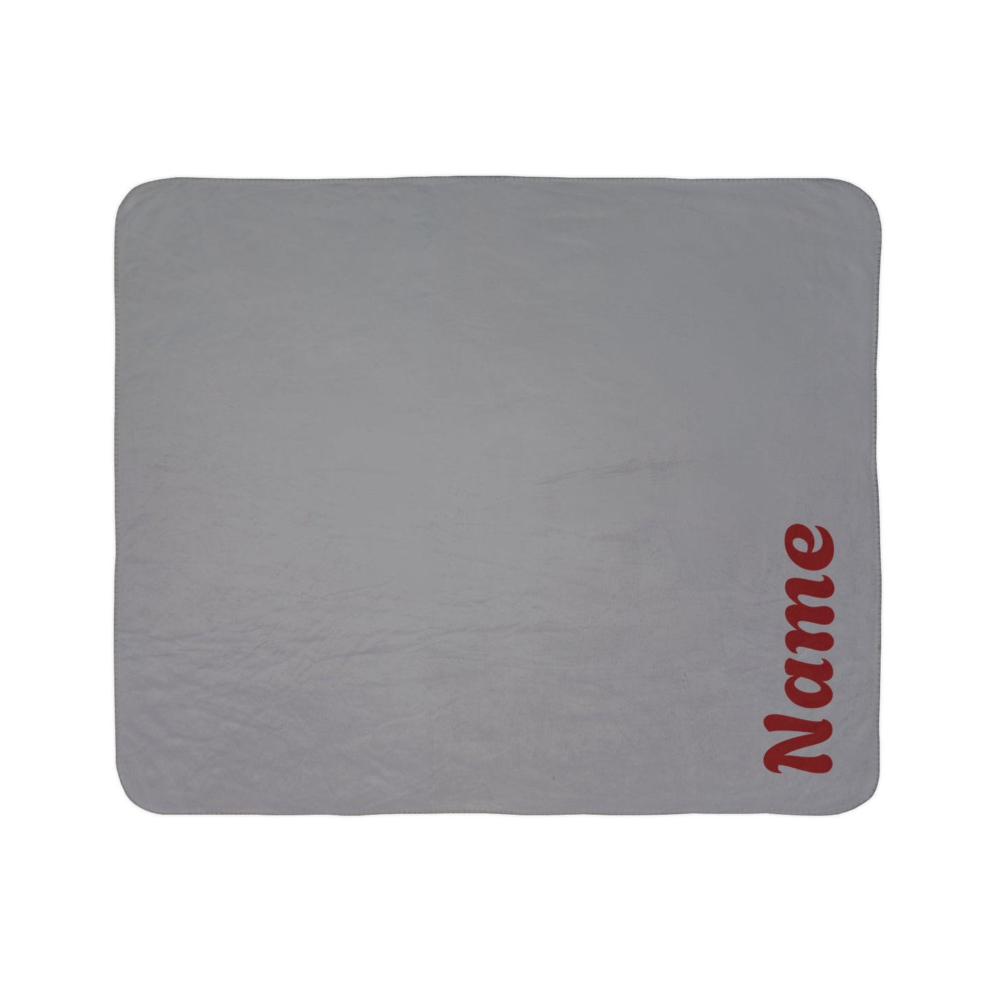 Personalized Grey Sherpa Blanket