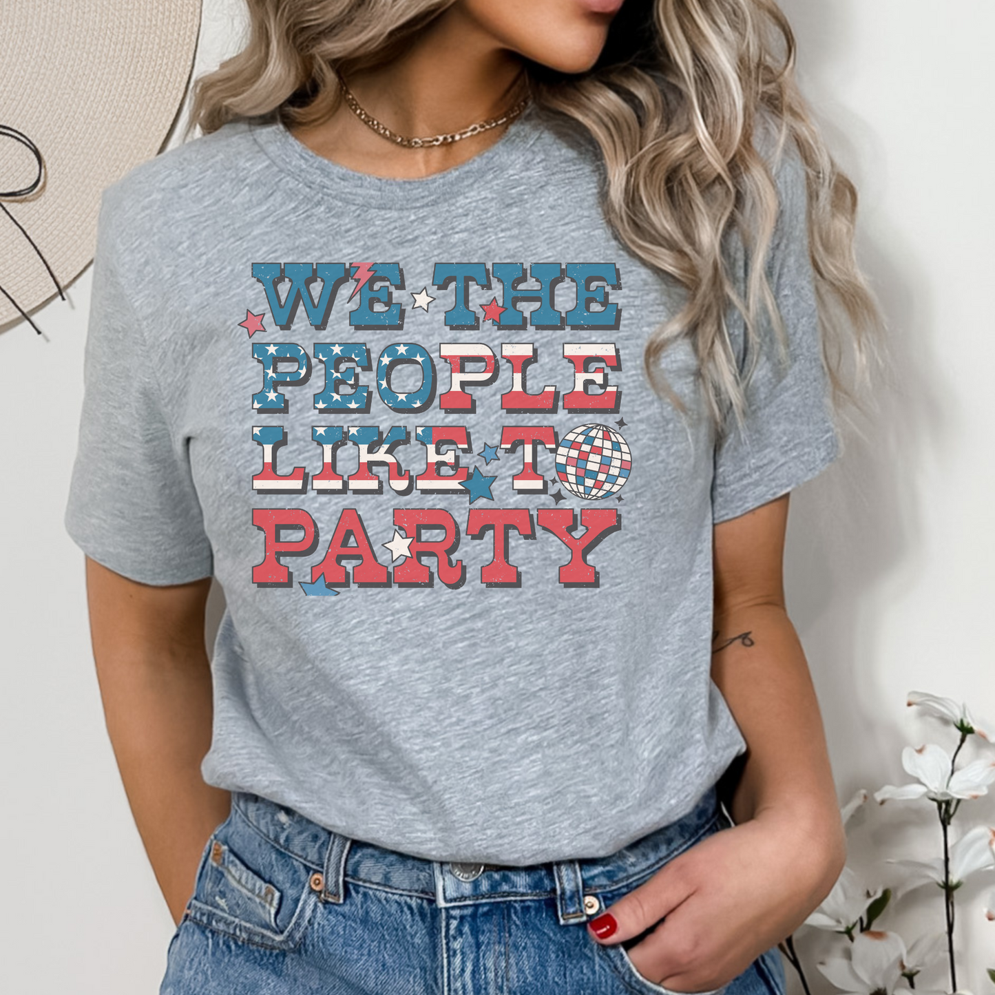 We the People Like to Party America Tshirt 4th of July Shirt Independence Day Tee RETRO T-Shirt Summer BBQ T-shirt