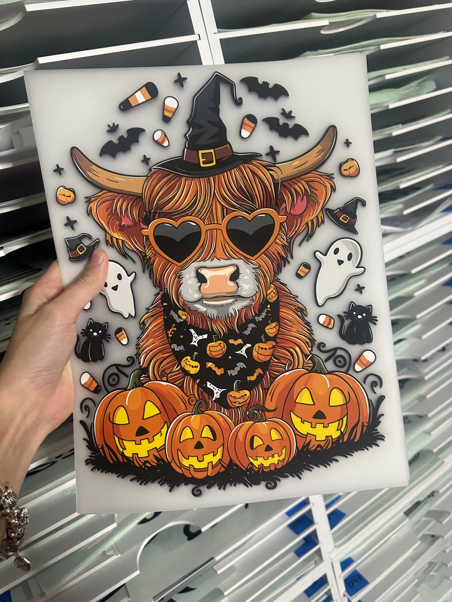 FULL COLOR SCREEN PRINT - HALLOWEEN COW AA6