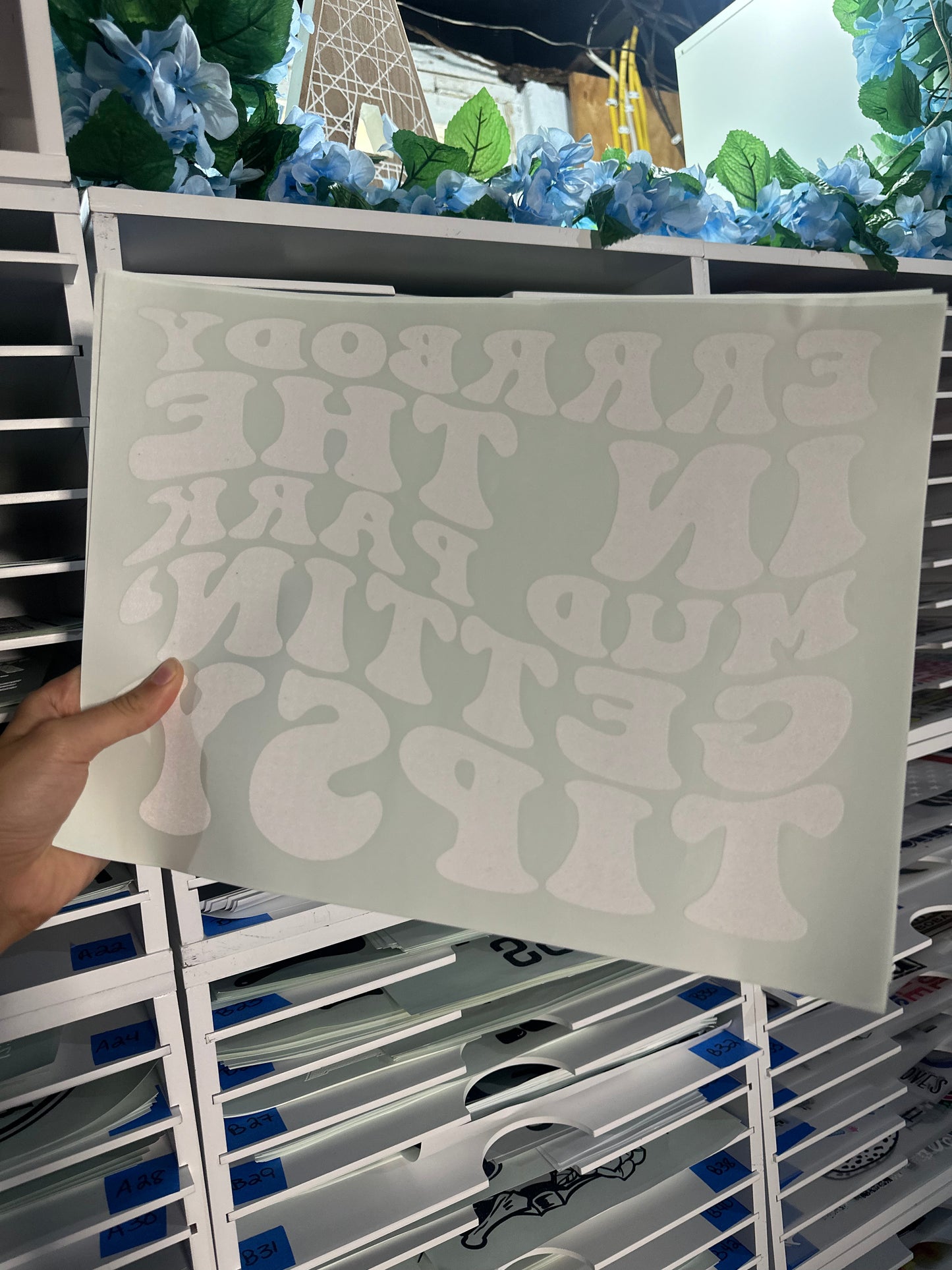 SINGLE COLOR SCREEN PRINT TRANSFERS - ERRBODY IN THE MUD PARK GETTING TIPSY - M 107