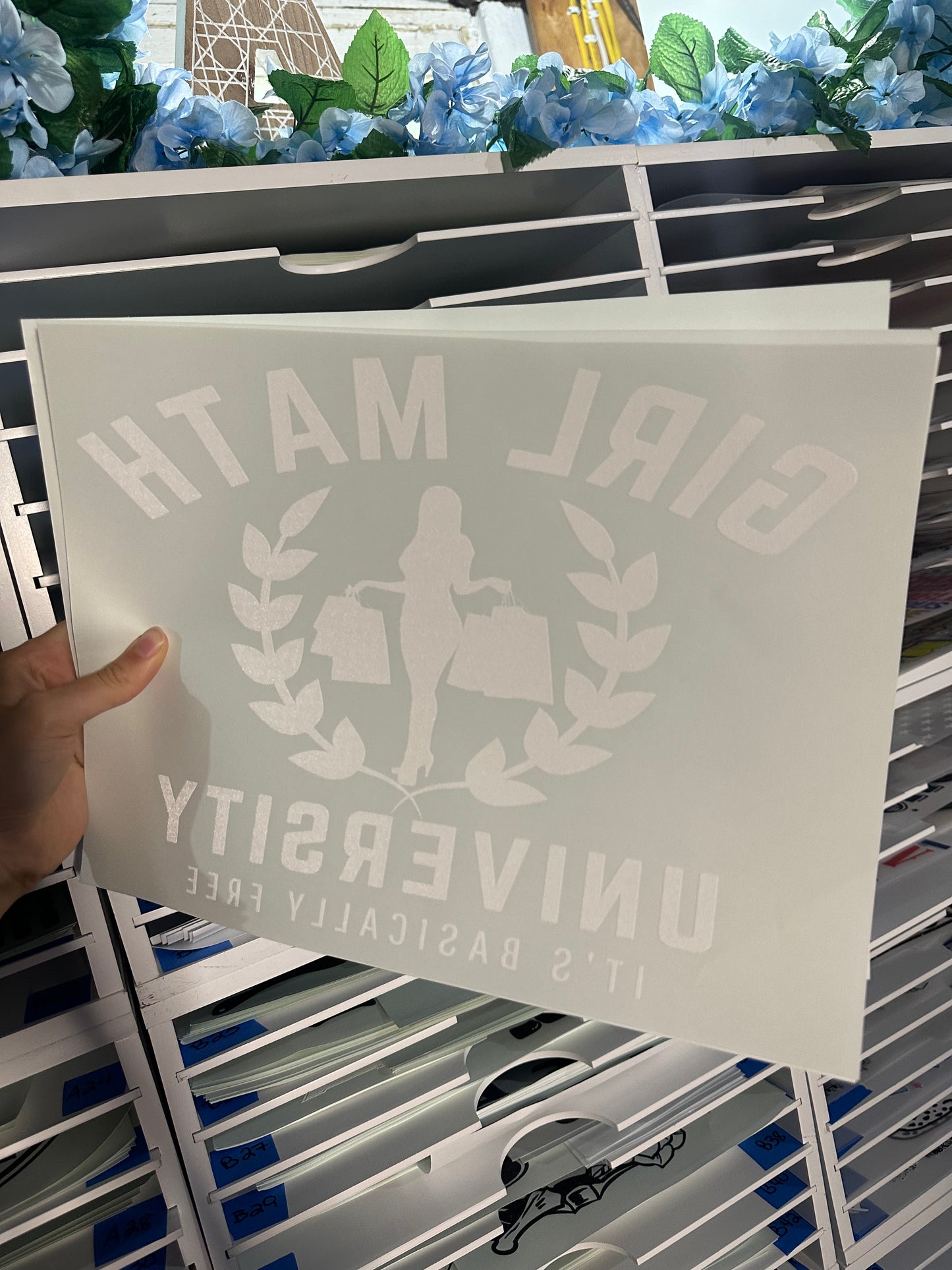SINGLE COLOR SCREEN PRINT - GIRL MATH UNIVERSITY - M20
