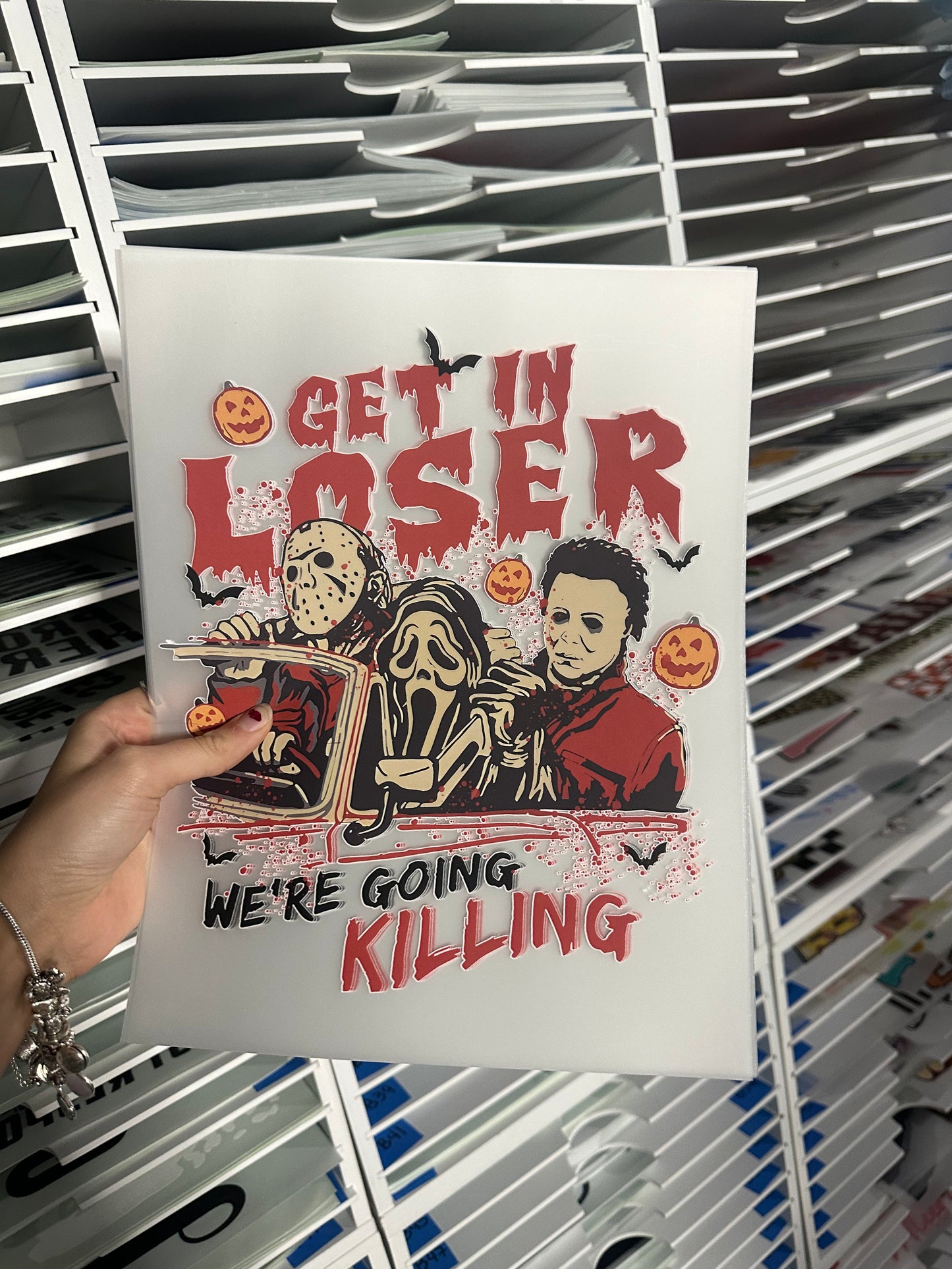 FULL COLOR SCREEN PRINT - GET IN LOSER PUMPKINS