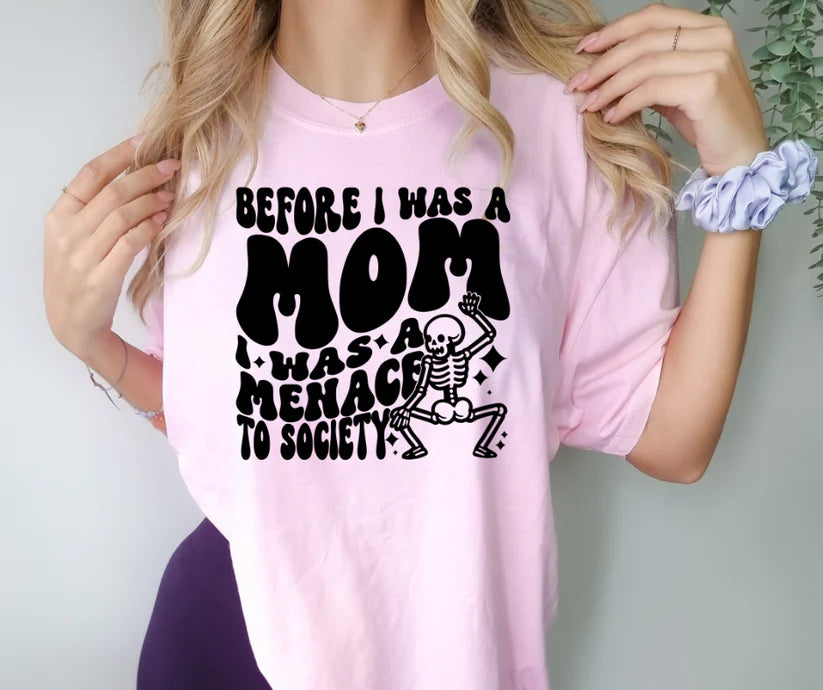 SINGLE COLOR SCREEN PRINT - BEFORE I WAS A MOM M75