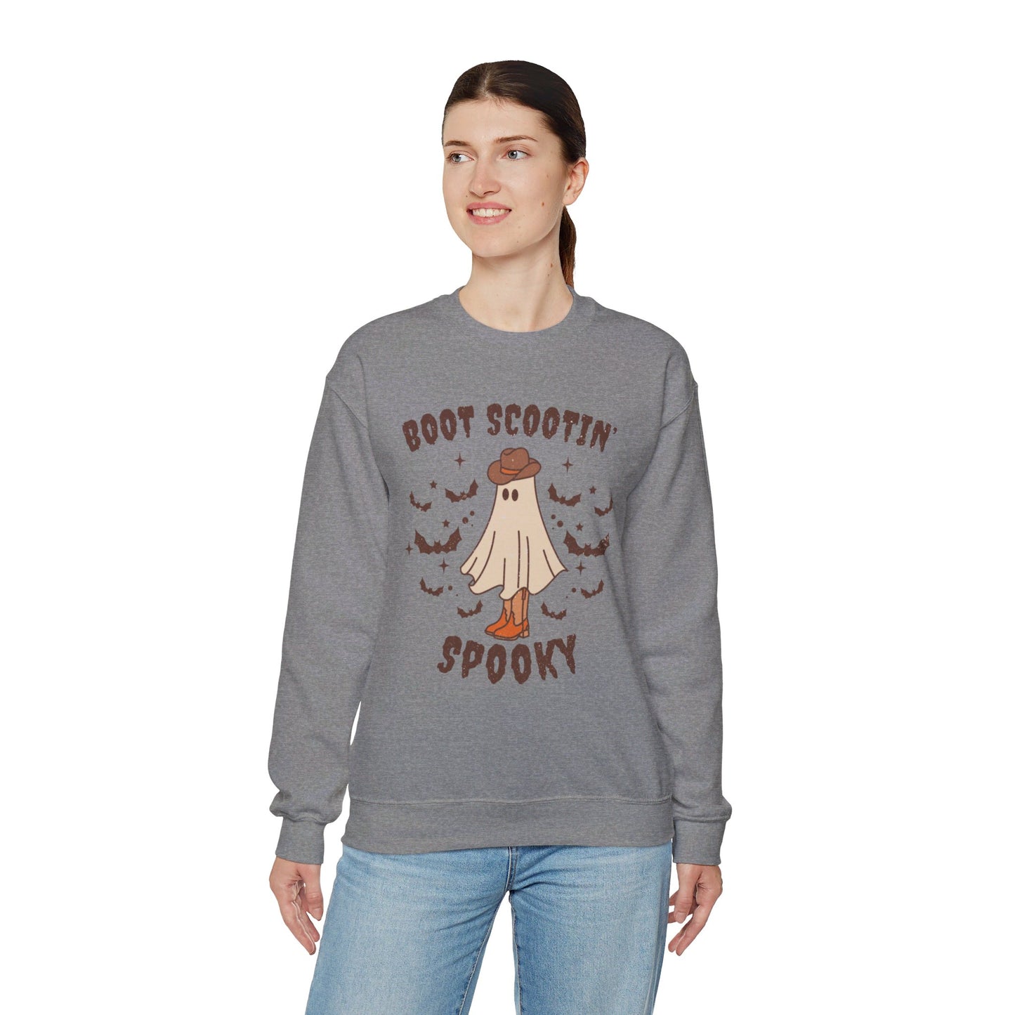 Boot Scootin spooky Crewneck Sweatshirt Trendy Country Western Halloween