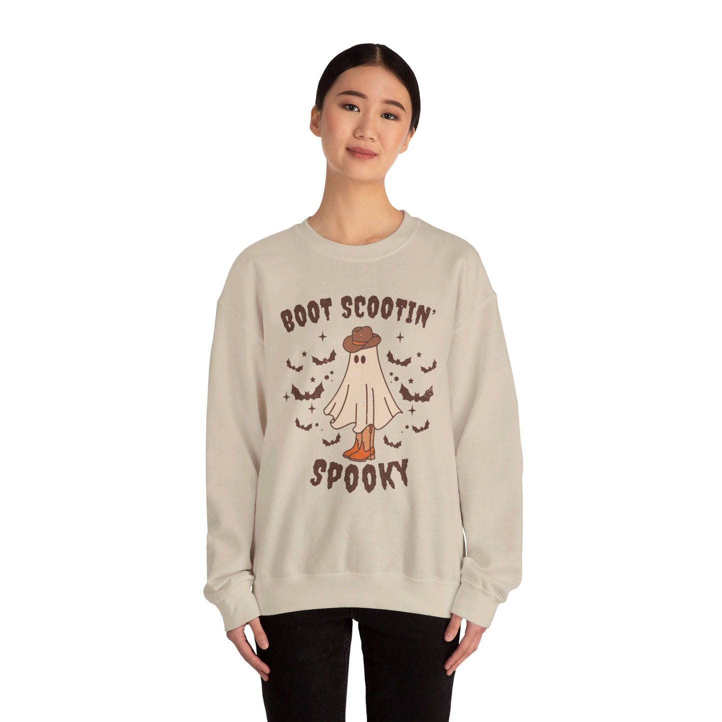 Boot Scootin spooky Crewneck Sweatshirt Trendy Country Western Halloween