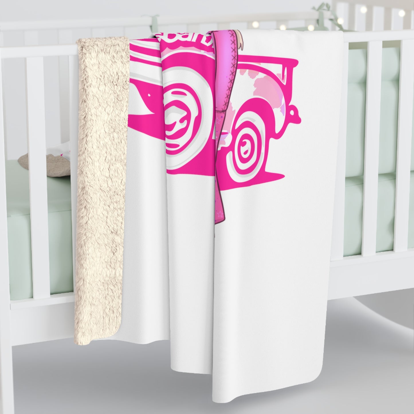 Barbie Farm Truck sherpa blanket