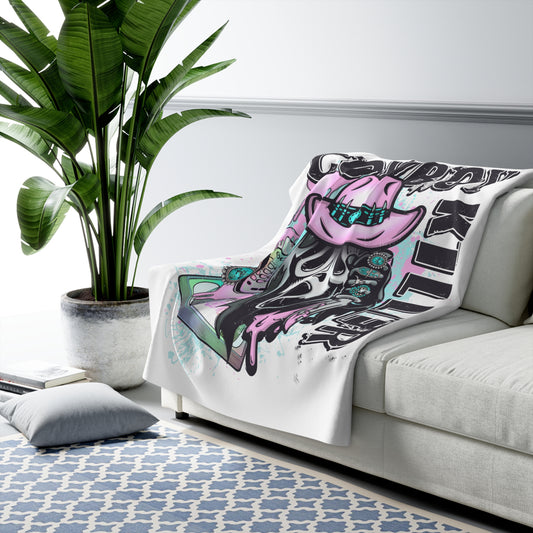 Cowboy Killer sherpa blanket
