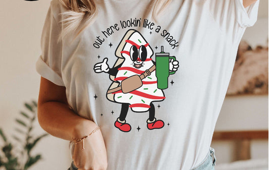 FULL COLOR SCREEN PRINT TRANSFER - OUT HERE LOOKING LIKE A SNACK AA24