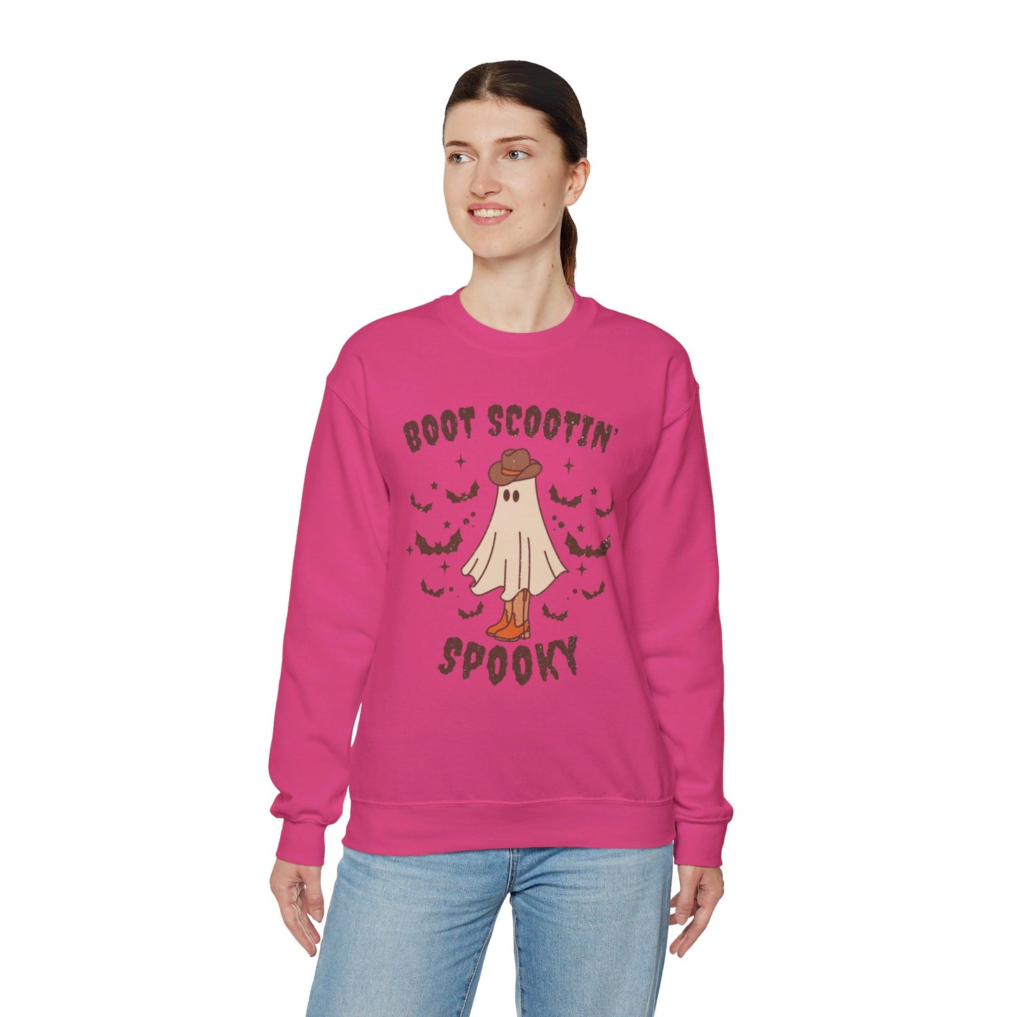 Boot Scootin spooky Crewneck Sweatshirt Trendy Country Western Halloween