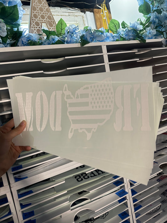 SINGLE COLOR SCREEN PRINT TRANSFER - FREEDOM - M 82