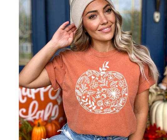SINGLE COLOR SCREEN PRINT - DECORATIVE PUMPKIN M71