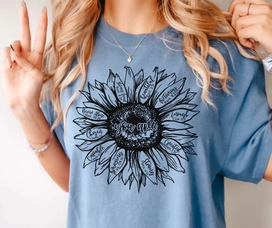 SINGLE COLOR SCREEN PRINT - YOU ARE SUNFLOWER M15