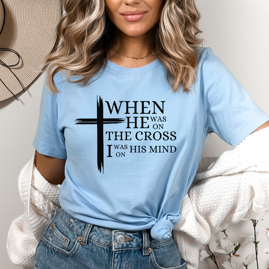 When he was on the cross