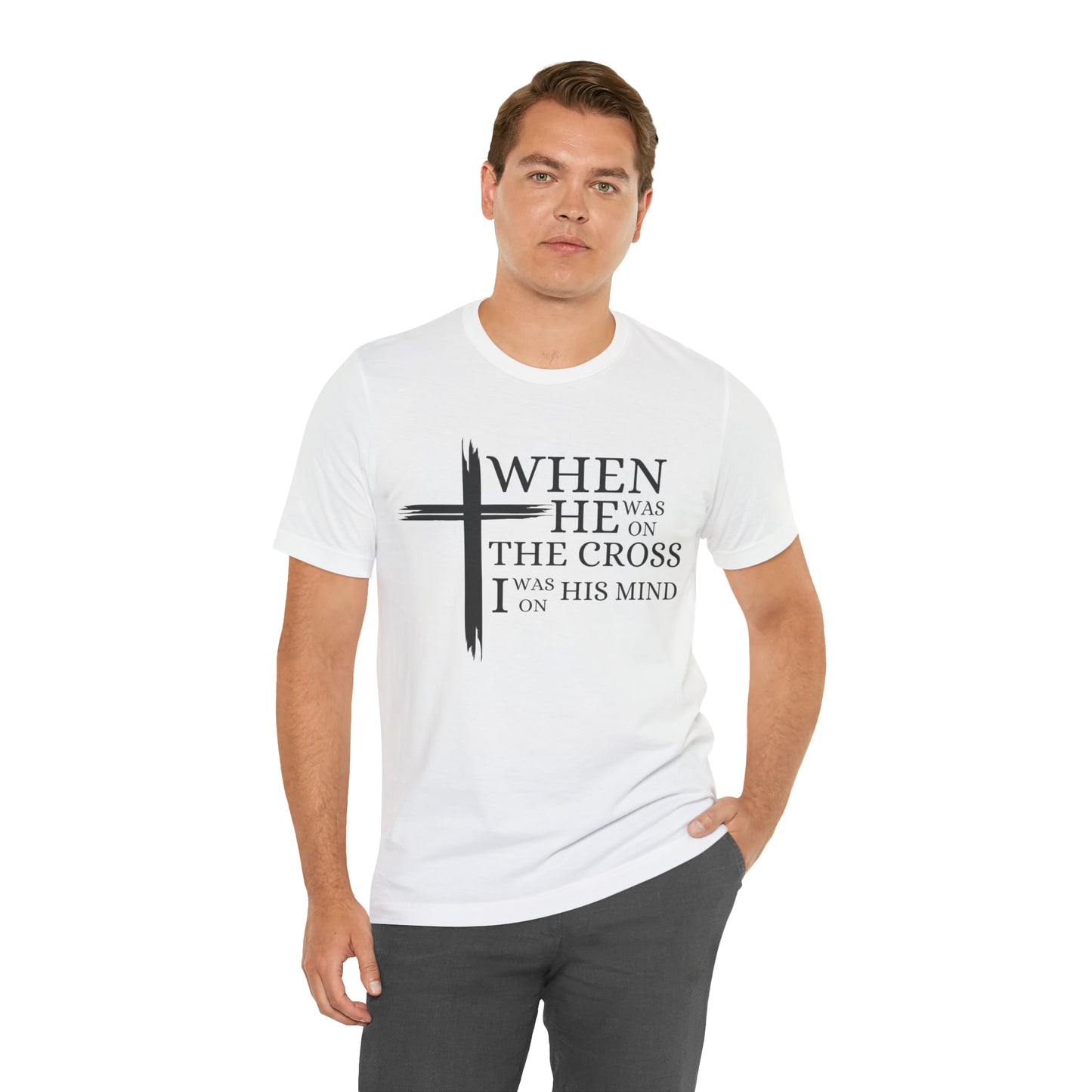 When he was on the cross
