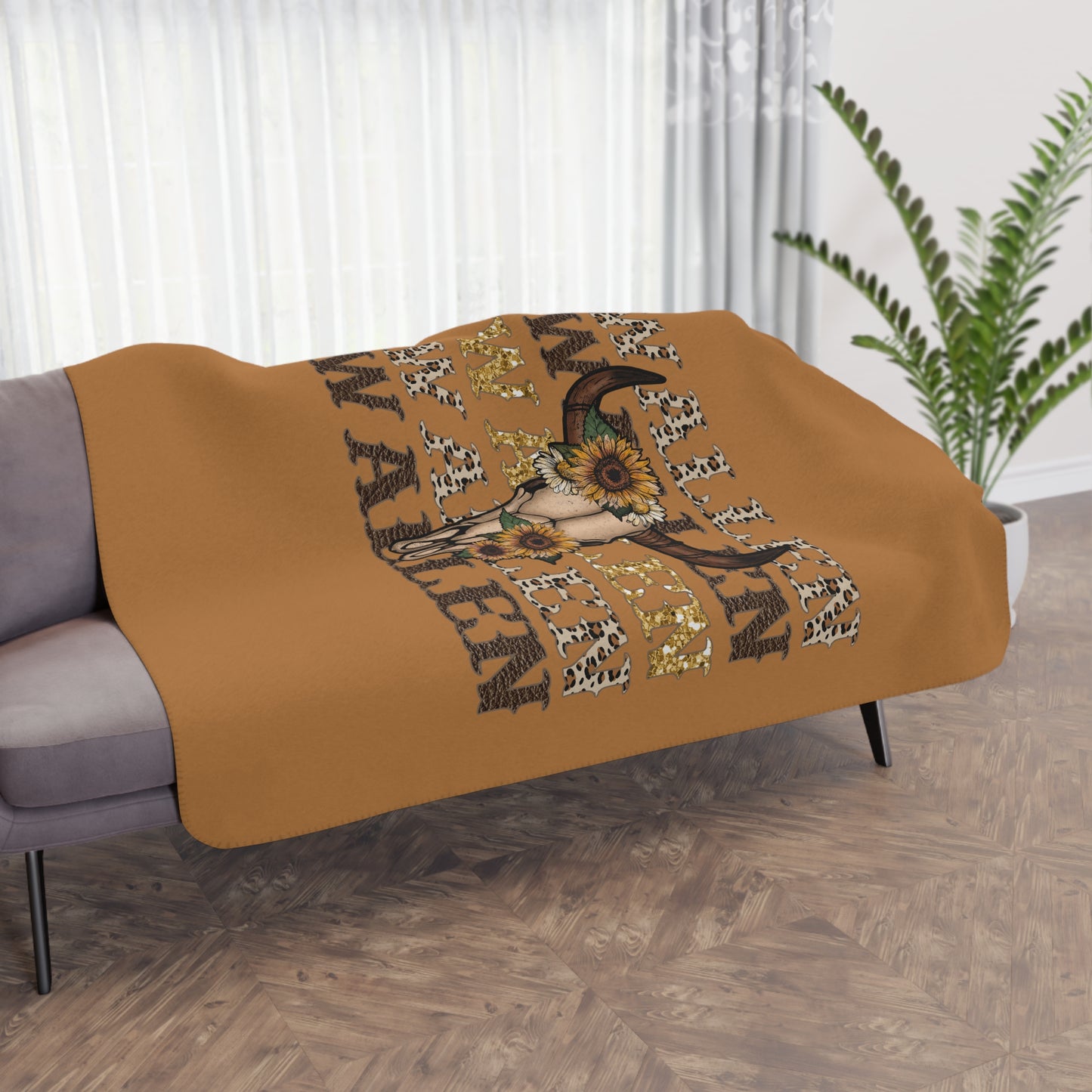 Sherpa Fleece Blanket, Boho Chic throw, Cowgirl blanket, Country Decor Soft Fluffy Country Western Blanket, Western Dorm Gift for Her